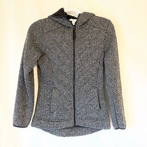 EUC: Time and Tru fleece lined hooded jacket with pockets and textured front